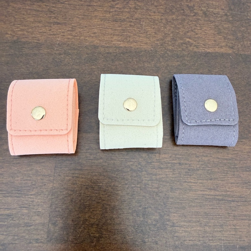 Set of 3 Travel Jewelry Cases Mini Foldable Organizers